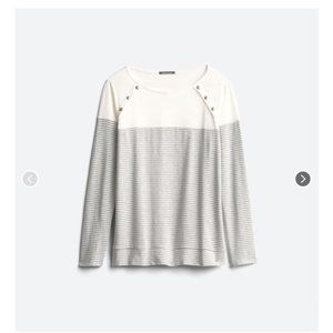 PINK CLOVER Luna Button Detail Brushed Knit Top